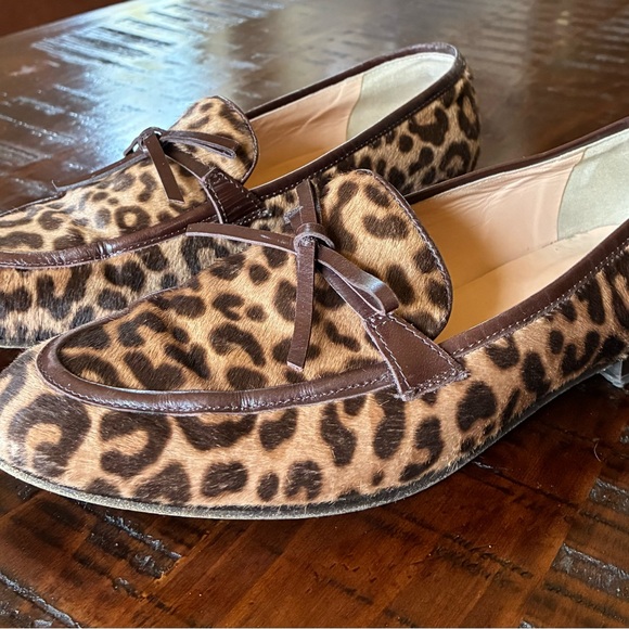 J. Crew Leopard Print Loafers in Brown and Black - Picture 2 of 4